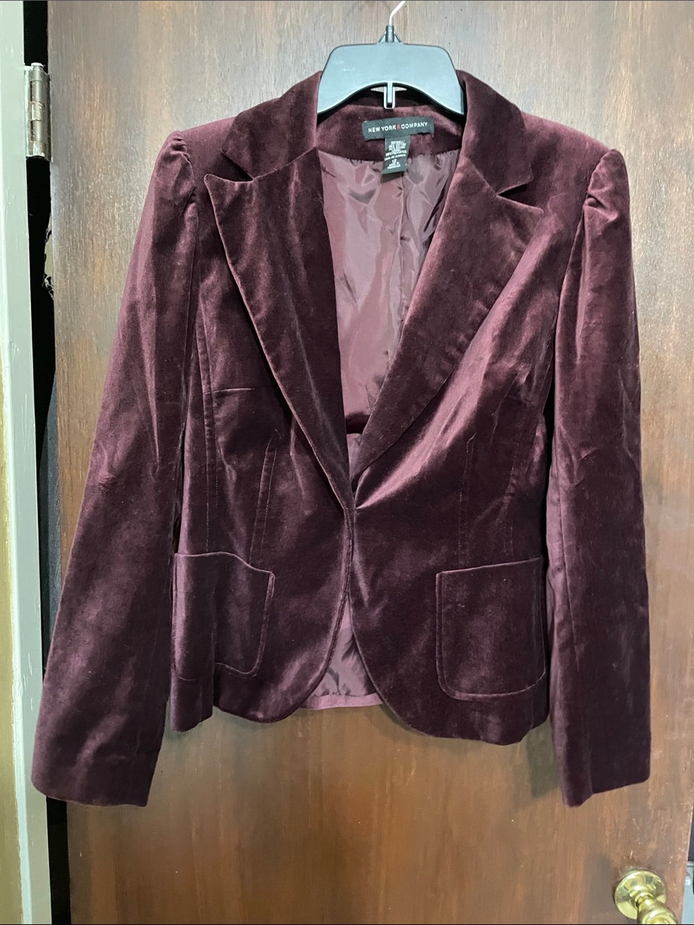 Burgundy velvet jacket